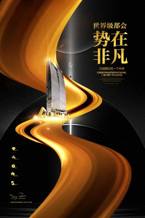 黑色大势，非凡地产——2024豪宅宣传海报策划方案